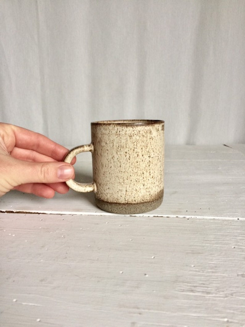 Pottery Coffee Mug with Handle Stoneware Coffee Mug Ceramic Mug Modern Pottery Coffee Mug Rustic Pottery Simple Mug image 3