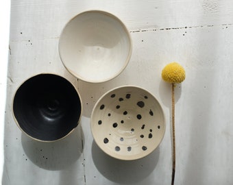 Ceramic Bowls - Small Handmade Bowl - Ceramic Dipping Dish Set - Jewelry Dish Set - Handmade Pottery Dipping Bowl