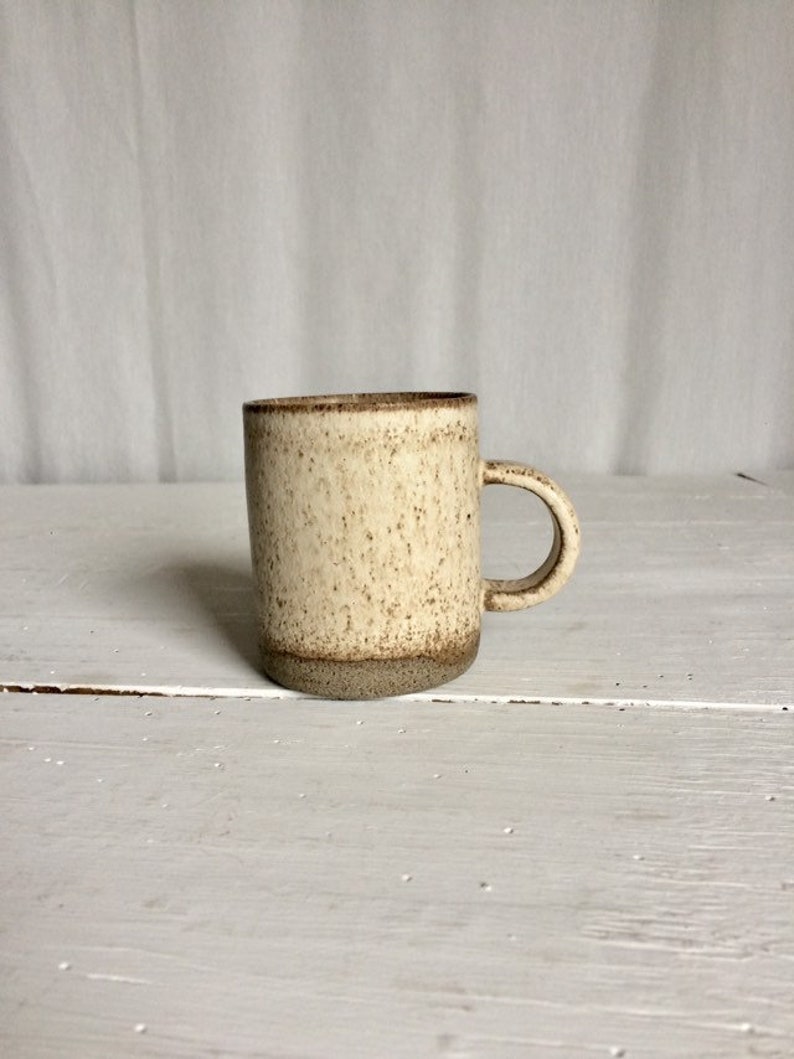 Pottery Coffee Mug with Handle Stoneware Coffee Mug Ceramic Mug Modern Pottery Coffee Mug Rustic Pottery Simple Mug image 2