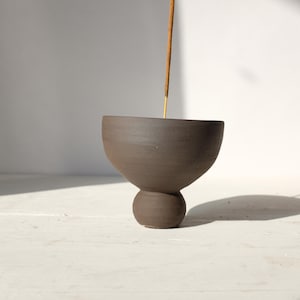 Porte-encens simple, porte-encens en céramique, porte-encens en poterie fait main, porte-encens d&#39;autel, encens minimaliste