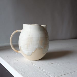 Handmade White Ceramic Jug