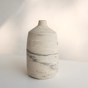 Minimalist Flower Vase, Handmade Pottery Bottle Vase, Stoneware Ceramic Vase, Handmade Flower Vase, Simple Pottery Vase, Modern Ceramics image 7