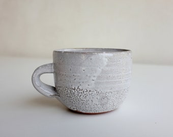 White Pottery Coffee Mug - Stoneware Coffee Mug - Ceramic Mug - Rustic Pottery - Simple Mug