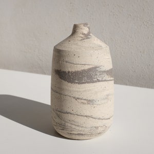 Minimalist Flower Vase, Handmade Pottery Bottle Vase, Stoneware Ceramic Vase, Handmade Flower Vase, Simple Pottery Vase, Modern Ceramics image 3