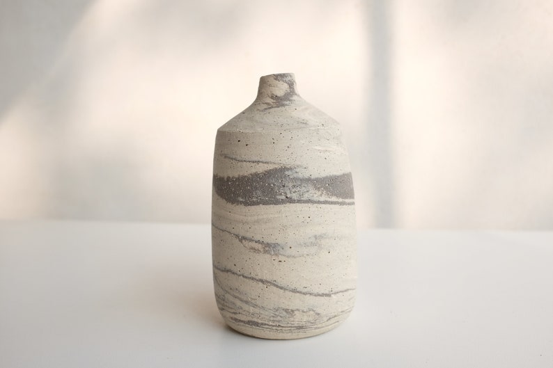 Minimalist Flower Vase, Handmade Pottery Bottle Vase, Stoneware Ceramic Vase, Handmade Flower Vase, Simple Pottery Vase, Modern Ceramics image 6