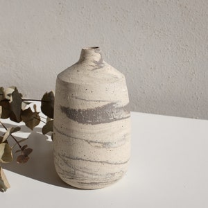 Minimalist Flower Vase, Handmade Pottery Bottle Vase, Stoneware Ceramic Vase, Handmade Flower Vase, Simple Pottery Vase, Modern Ceramics image 2
