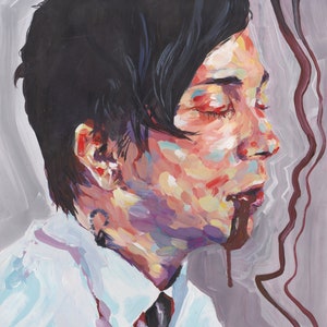 Frank Iero Joyriding Portrait - Art Print - Tempera Painting