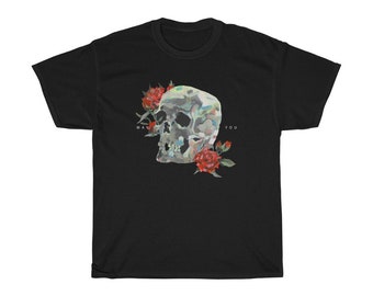 May Death Never Stop You Skull Painting - Unisex Heavy Cotton Tee