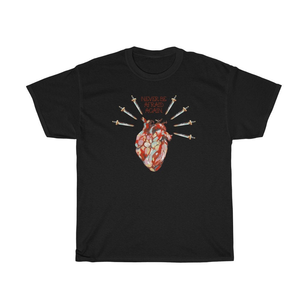 Never Be Afraid Again Heart Painting - Unisex Heavy Cotton Tee