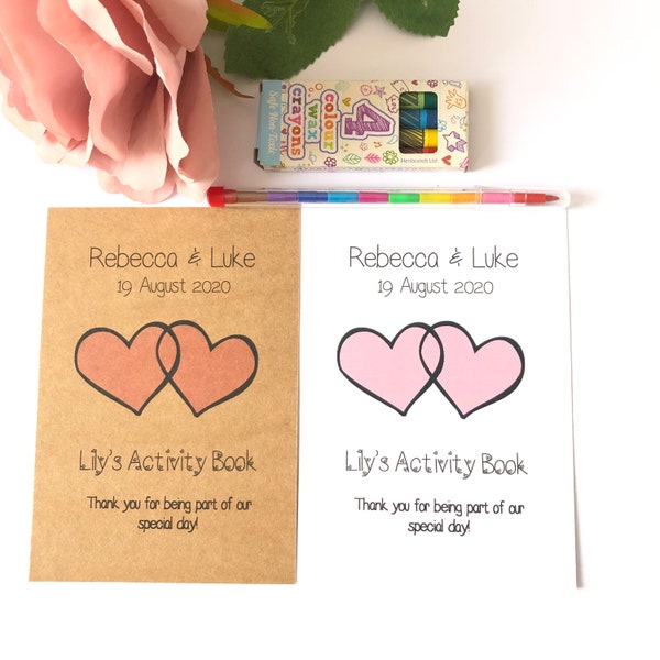Personalised Children's Activity Pack - Wedding - A6 or A5 - White or Kraft Cover