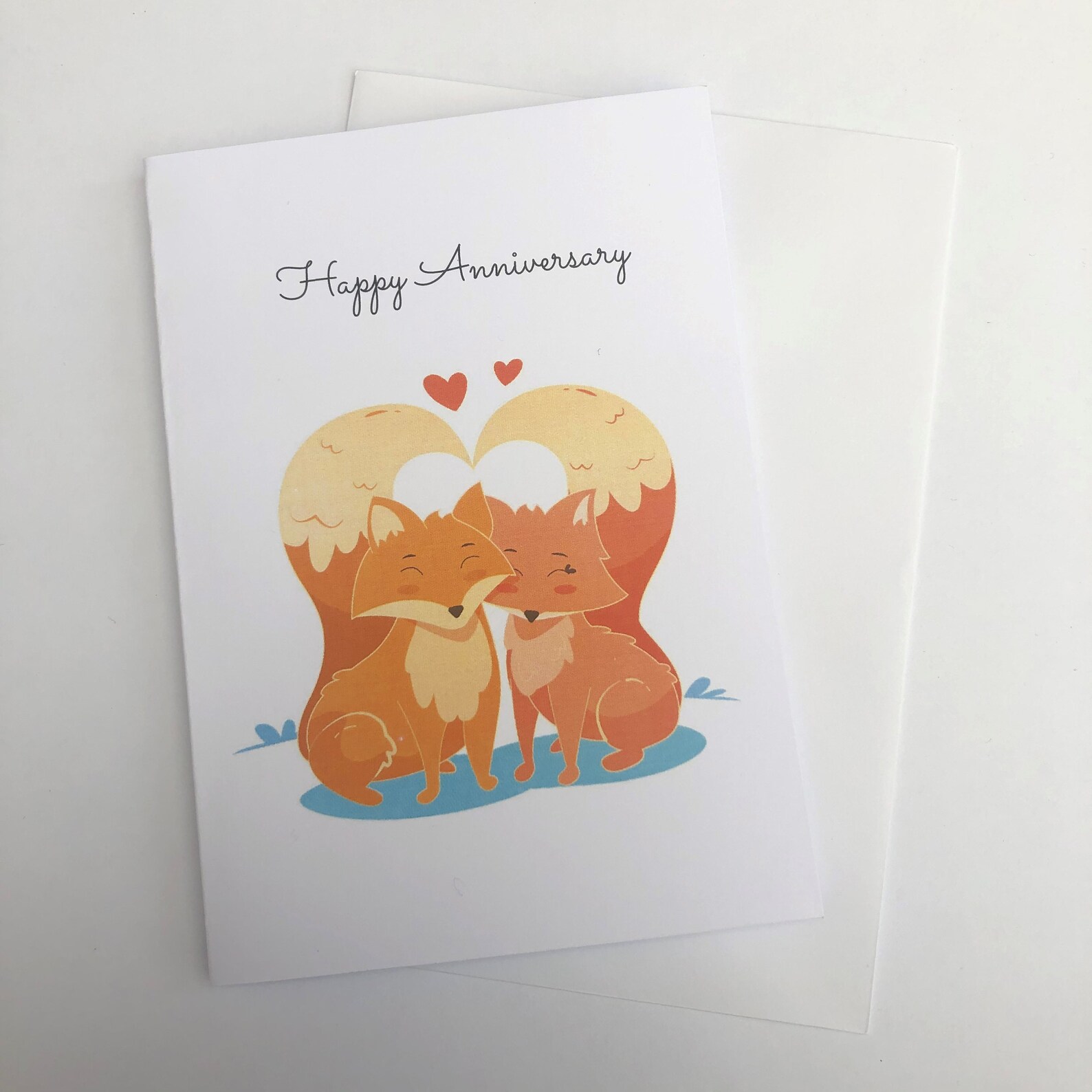 Handmade Cute Animals Anniversary Card Etsy