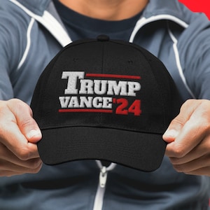 Trump Vance 2024 Embroidered Dad Hat, Trump Vance Hat, Trump Hat, Embroidered Trump Hat, Trump Gift
