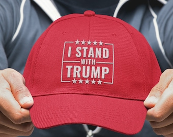 I Stand With Trump Embroidered Dad Hat, Police for Trump Hat, Trump Hat, Embroidered Trump Hat, Trump Gift