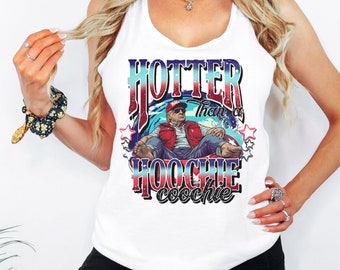 Trump Hotter Than A Hoochie Racerback Tank Top, Trump 2024 Tank Top, Trump Tank Top