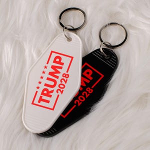 Stars Trump 2028 Motel Keychain | Trump Keychain, Political Collectible Gift, Patriotic Keychain, Election 2028 Keychain