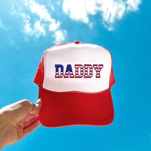American Flag Daddy Foam Trucker Hat, Patriotic Daddy Hat, USA Flag Cap, Funny 4th of July Gift, Vintage Style Trucker Hat
