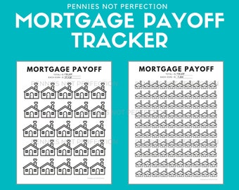 Mortgage Payoff Tracker Printable | Mortgage Debt Payoff Tracker PDF