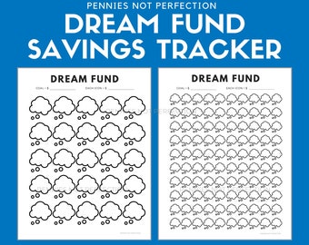 Dream Fund Savings Tracker Printable | Savings Tracker Insert For Planners | Savings Coloring Chart