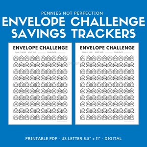 Printable 100 Envelope Savings Challenge Tracker (Save 5,050 or 10,100 Dollars) Money Challenges Printable