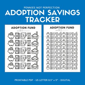 Adoption Fund Savings Tracker | Adoption Savings Coloring Chart Printable