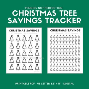 Christmas Tree Savings Tracker Printable | Holiday Savings Coloring Chart