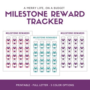 Milestone Reward Tracker | Wants List Worksheet