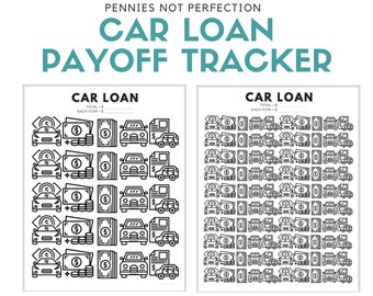 Car Loan Payoff Tracker | Car Loan Debt Tracker Printable PDF