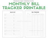 Monthly Bill Tracker Printable | Budget Planner (PDF)