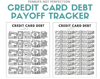 Credit Card Debt Payoff Tracker | Credit Card Debt Tracker Printable PDF