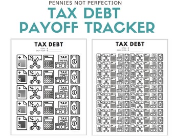 Tax Debt Payoff Tracker | IRS Tax Debt Tracker Printable PDF