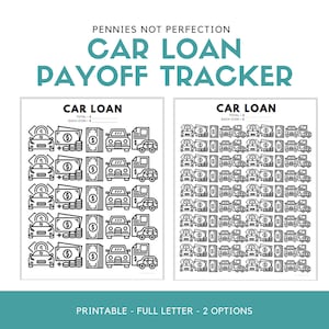 Car Loan Payoff Tracker | Car Loan Debt Tracker Printable PDF