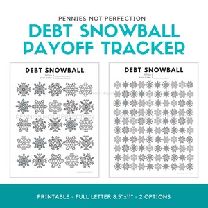 Debt Snowball Payoff Tracker | Dave Ramsey Inspired Debt Snowflake Tracker Printable Coloring Chart PDF
