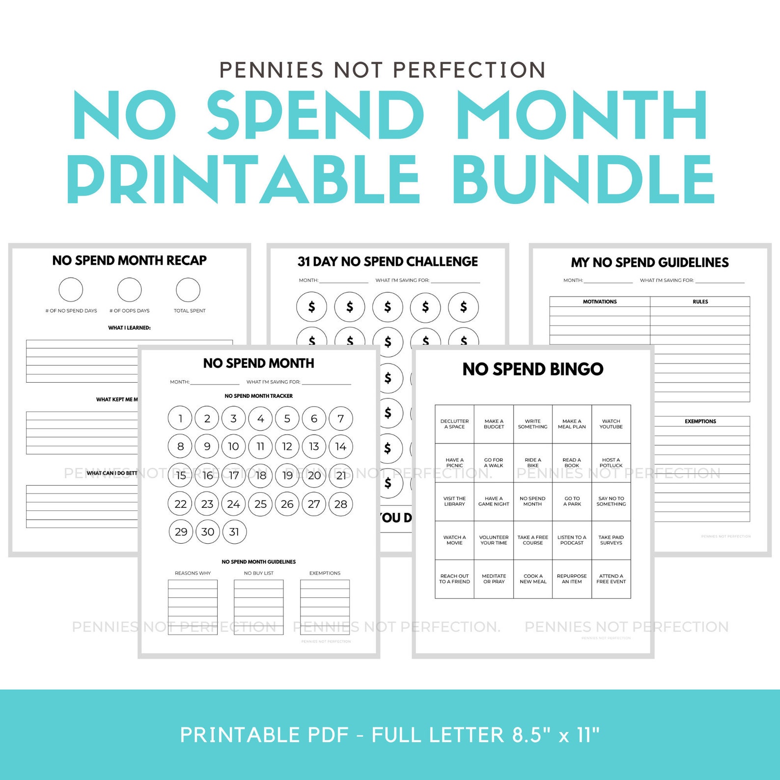 No spend challenge printable 