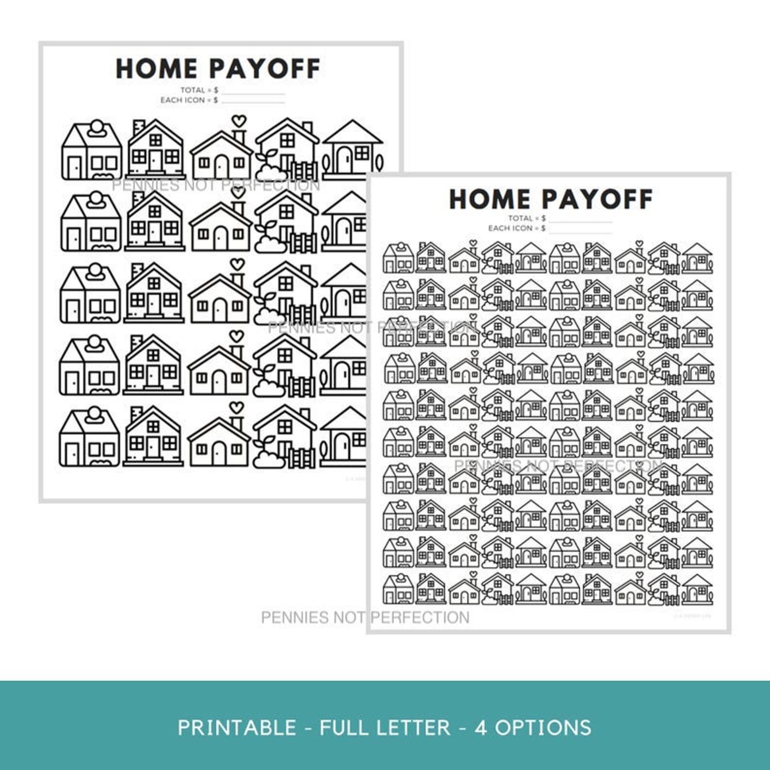 Mortgage Payoff Tracker Printable Home Loan Payoff Chart Debt Payoff