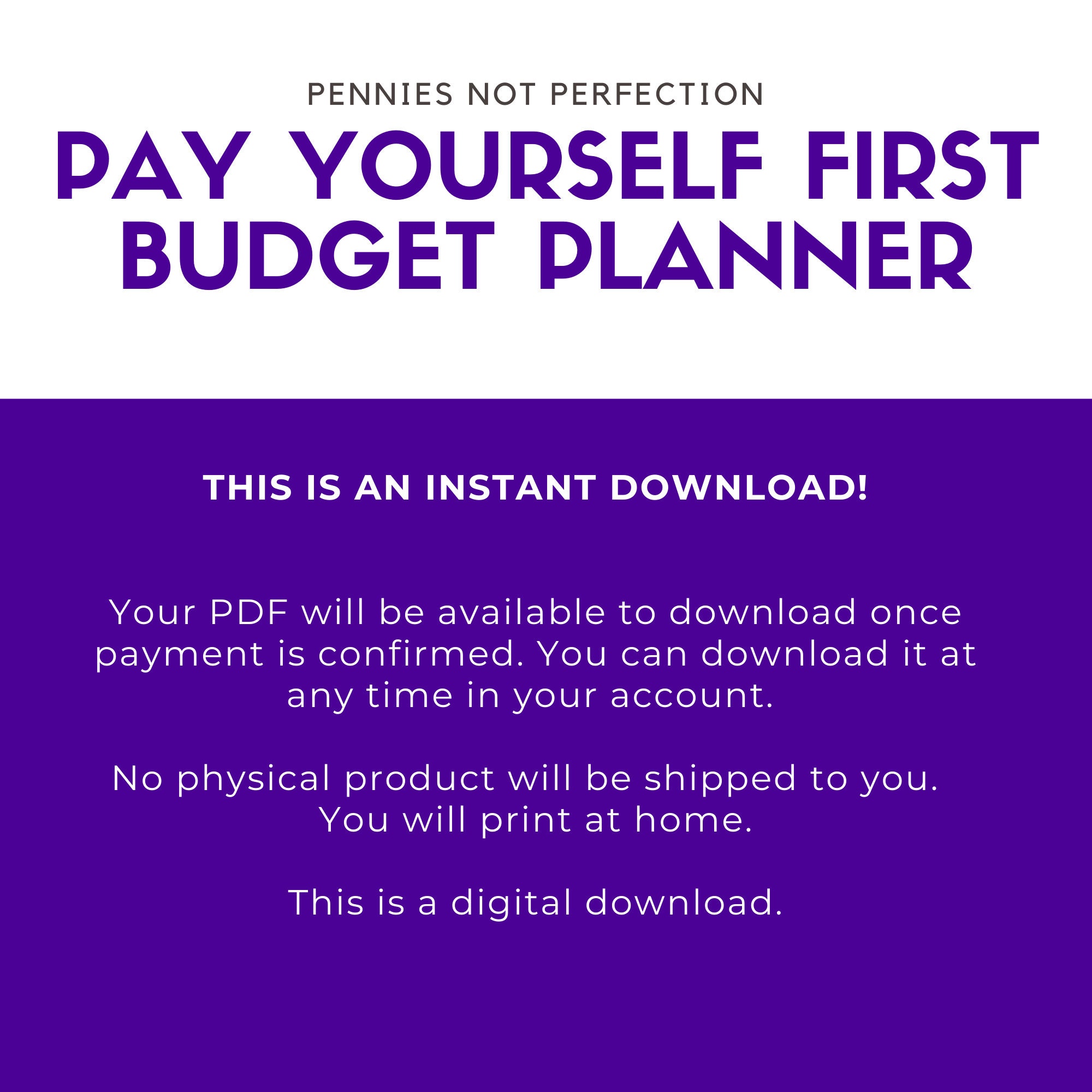 How Much Should You Pay Yourself First Pay Yourself First Budget Planner | Monthly & Paycheck Budgeting