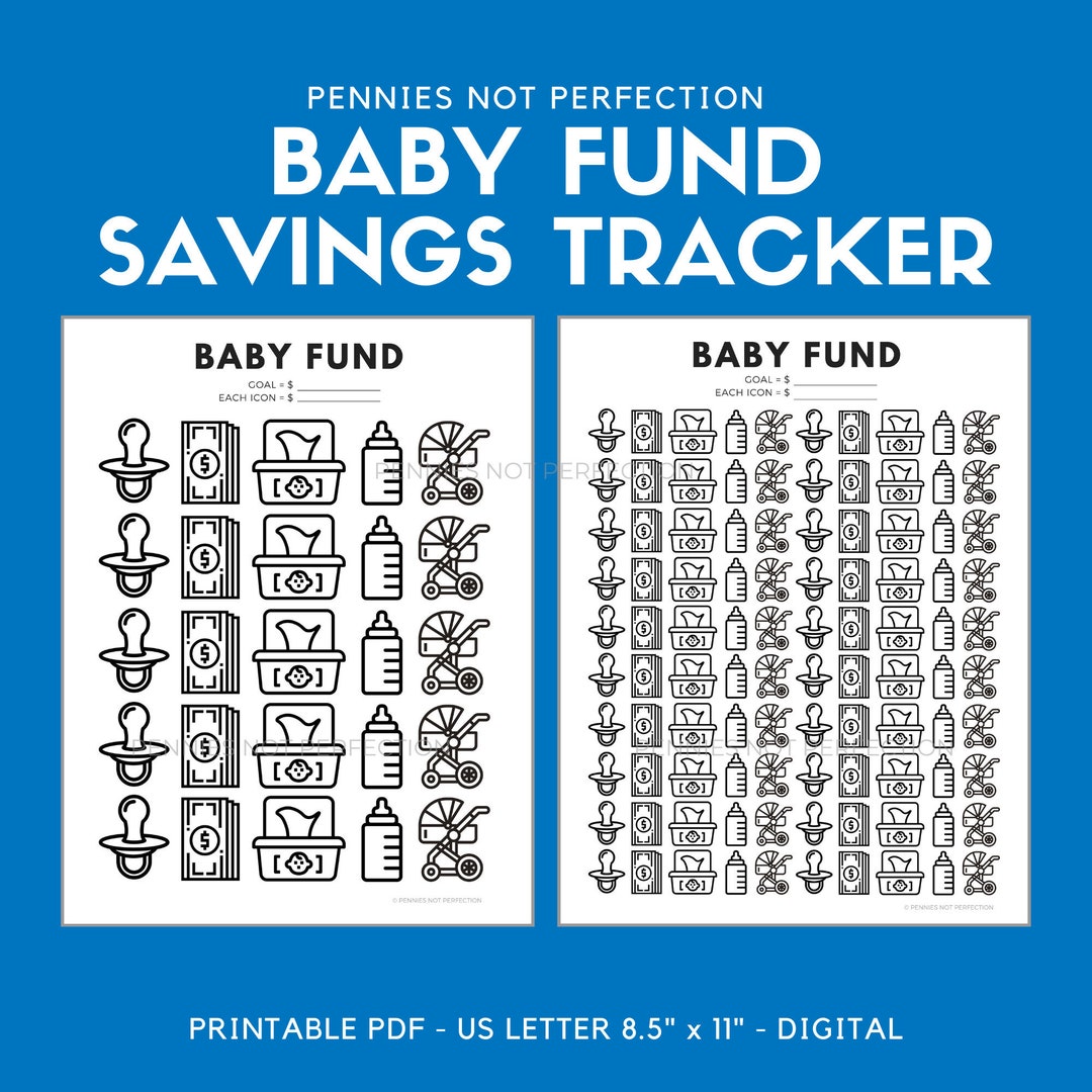 Baby Savings Tracker Baby Fund Savings Tracker Printable Etsy