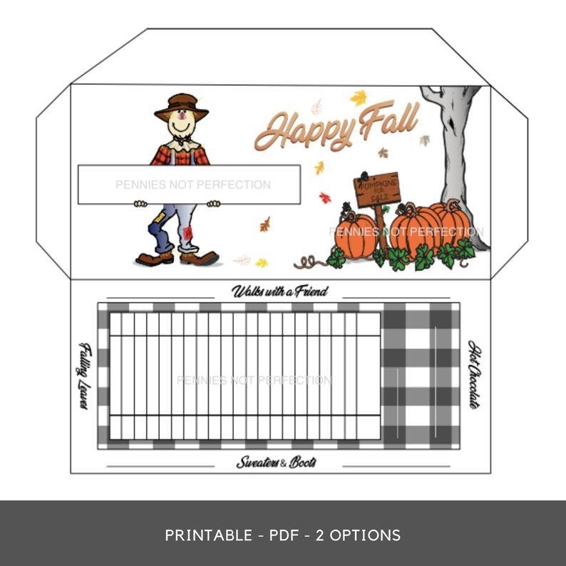 Printable Cash Envelope Fall Theme - Etsy