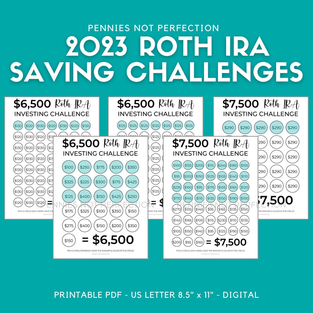 2023 Roth IRA Challenges Invest 6500 or 7500 Weekly & Etsy