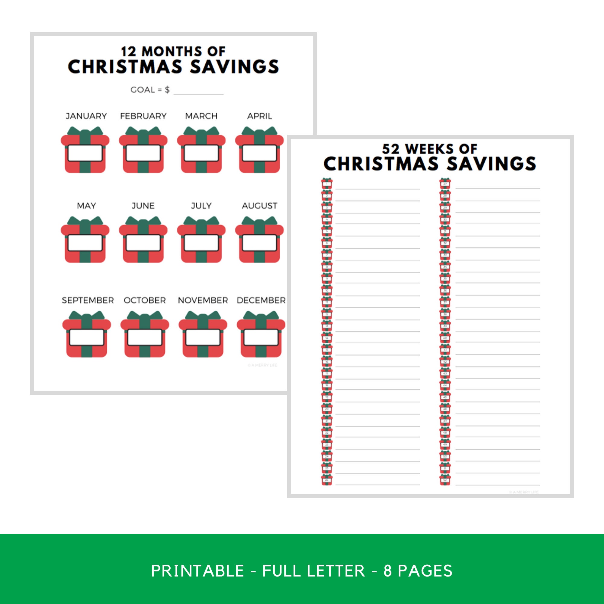 Christmas Budget Planner Printable | Holiday Savings Tracker (PDF) - Etsy