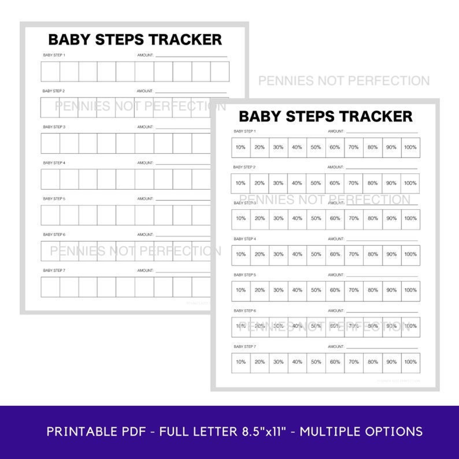 Debt Free Baby Steps Tracker Dave Ramsey Baby Steps 17 Printable PDF