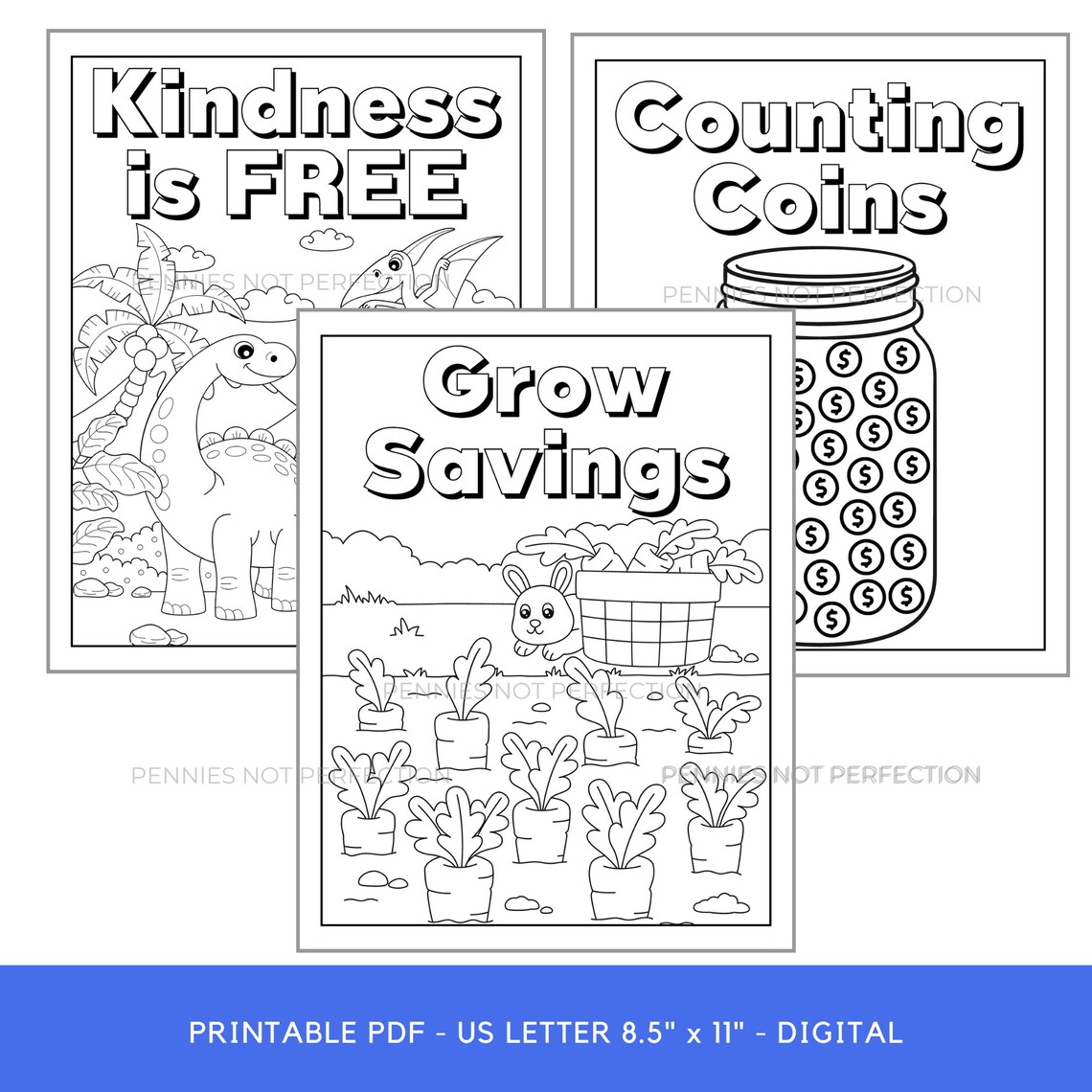Printable Money Coloring Sheets, Kids Money Coloring Pages, Coloring ...