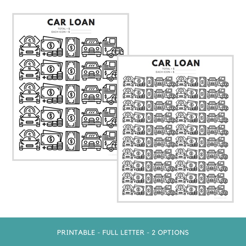Car Loan Payoff Tracker | Car Loan Debt Tracker Printable PDF - Etsy