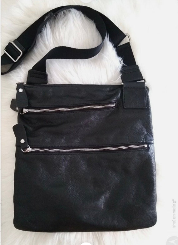 Black Leather Crossbody Bag,Genuine Leather Black 