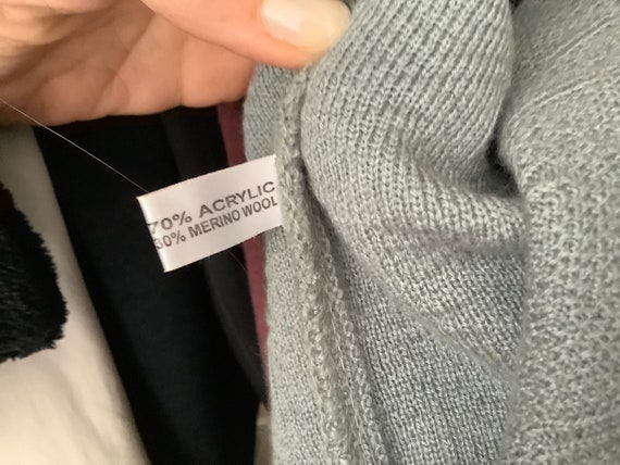 Grey Seafoam Sweater Vest,Ladies Large Vintage Me… - image 8