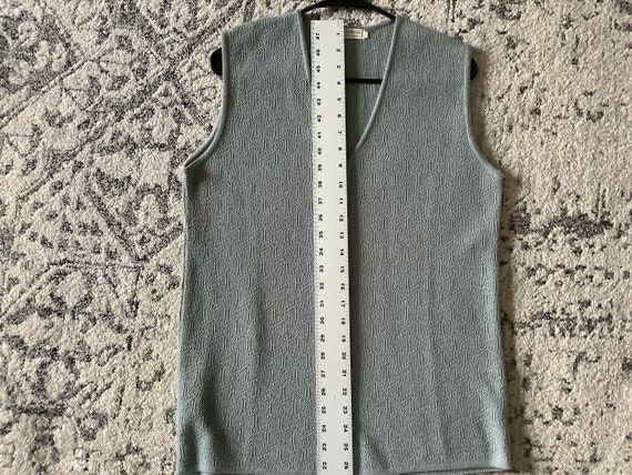 Grey Seafoam Sweater Vest,Ladies Large Vintage Me… - image 6