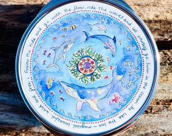 Go With The Flow Pocket Mirror by Janine Drayson