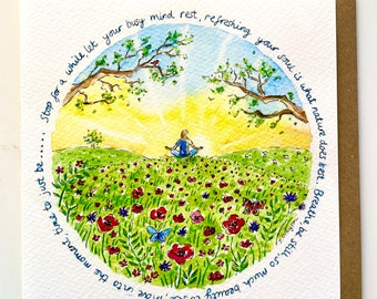 Just Be, Mindful Mandala Carte de vœux