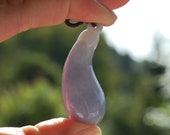 Very intense LAVANDER Pendant from Jadeit, A Jade, Fei Cui Intensive Lavender Jade Pendant, Burma Jadeite 16.2gr.