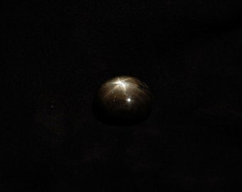 SELTEN - Schöner schwarzsilberner Sternsaphir mit ZWEI Sternen, 45,92 Carat, Very Rare Twin Star Sapphire black-silver