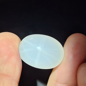 以下が含まれることがあります： 中心に星形の模様が入った白い楕円形の宝石
